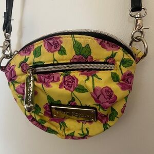 Betsey Johnson Yellow Floral Crossbody Bag